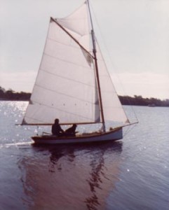 A boat liked Luna, only still gaff rigged