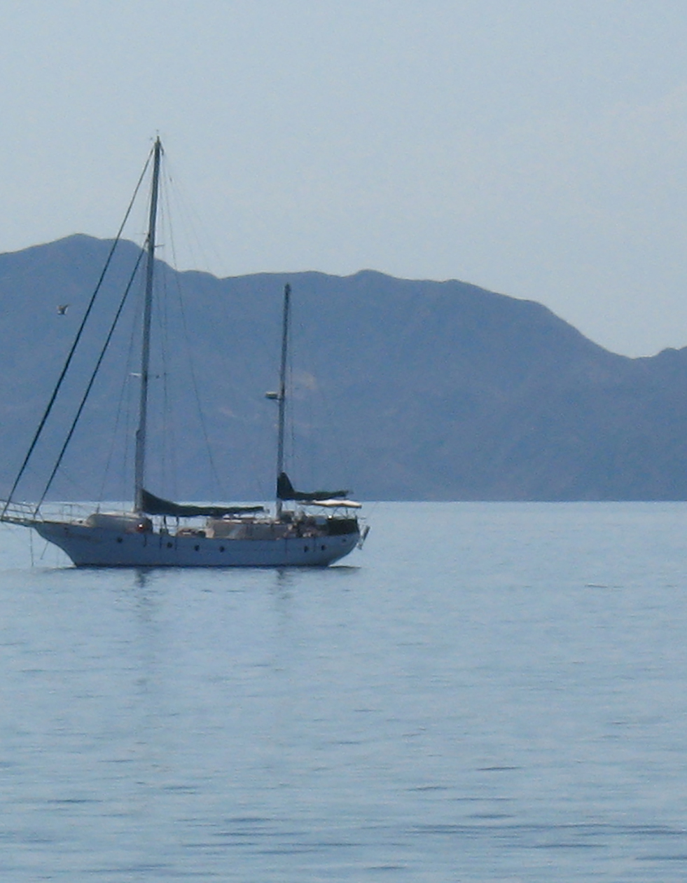 Anchored off Loreto, the Sea of Cortez